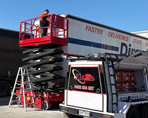 iFix mobile service vehicle on a job