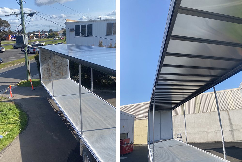 New tautliner roof and rails